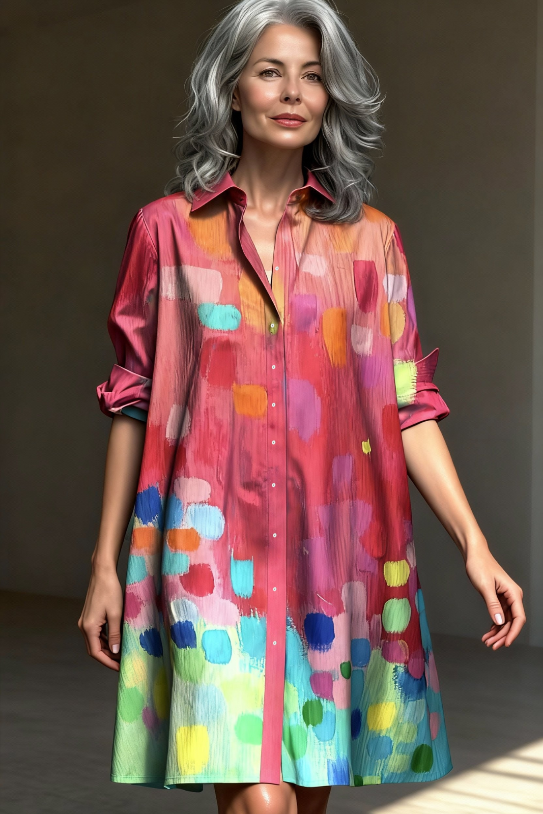 Serena™ Breathable Elegant Summer Shirt Dress