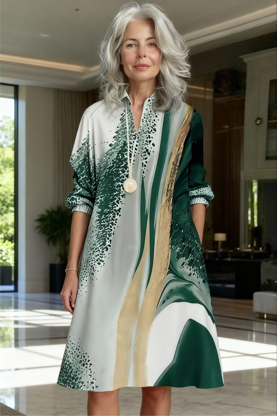 Serena™ Breathable Elegant Summer Shirt Dress