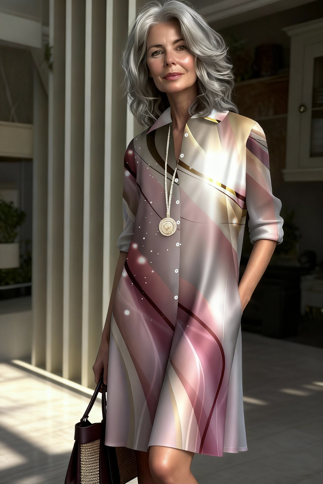 Serena™ Breathable Elegant Summer Shirt Dress