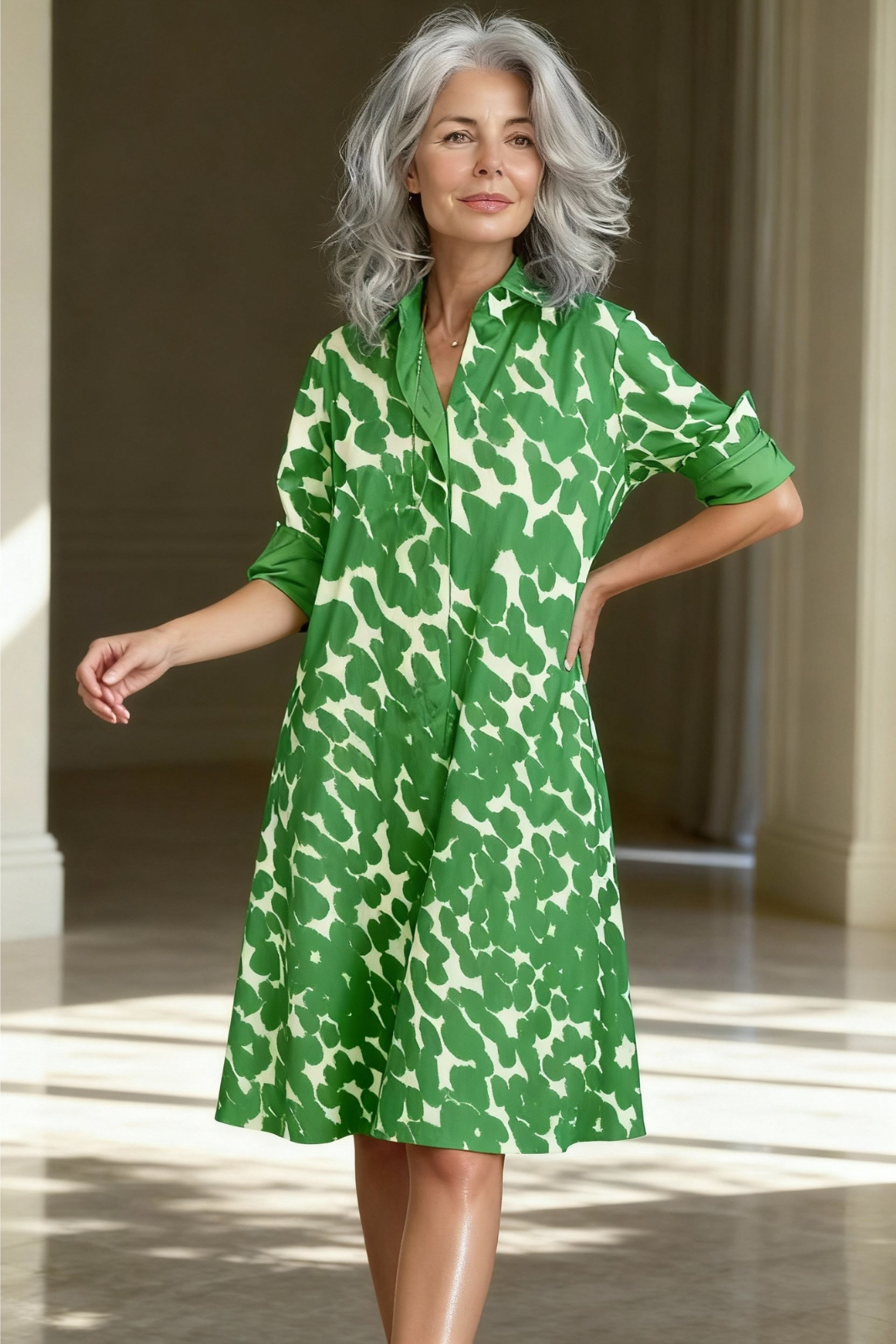 Serena™ Breathable Elegant Summer Shirt Dress