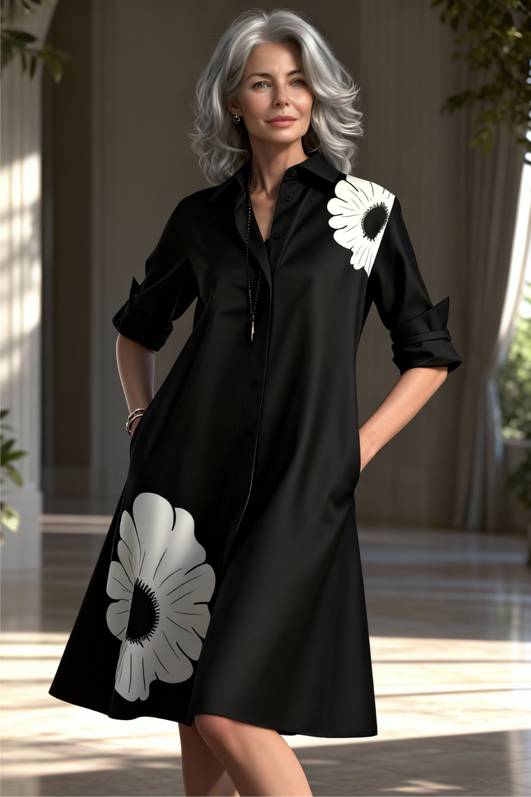 Serena™ Breathable Elegant Summer Shirt Dress