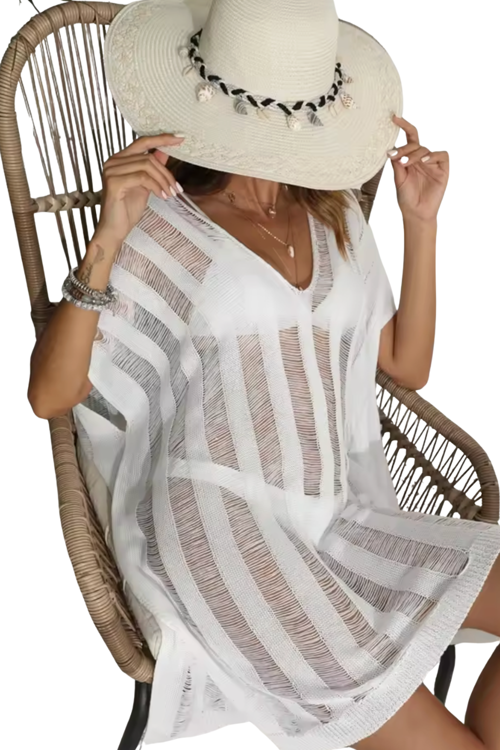 Raya knitted beach cover-up