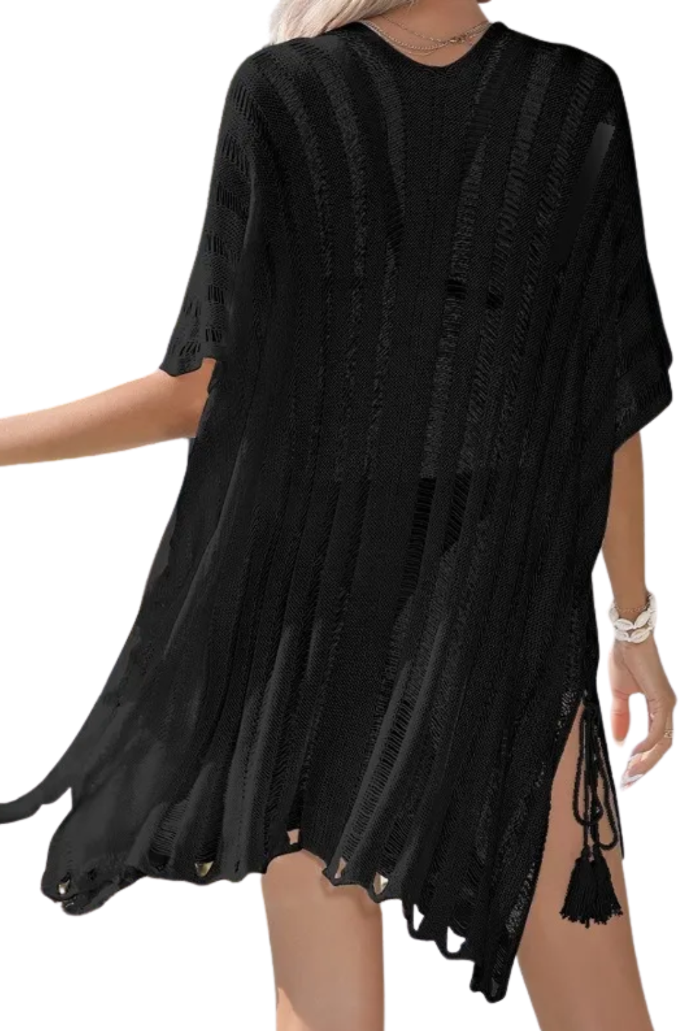 Raya knitted beach cover-up